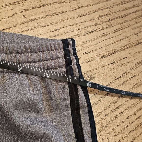 Adidas Kids Gray Joggers with Black Stripes Size 7 - Picture 7 of 12